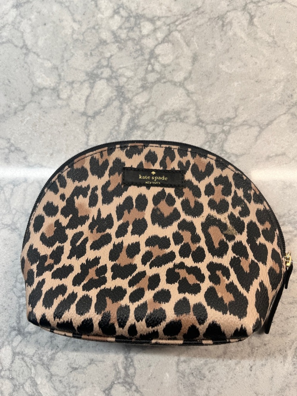 Kate Spade Cheetah Cosmetic Case-6” x 5”-LIKE NEW
